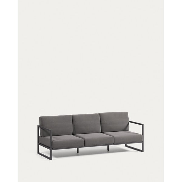 Tamsiai pilkos spalvos iš aliuminio sodo sofa Comova – Kave Home-image-4