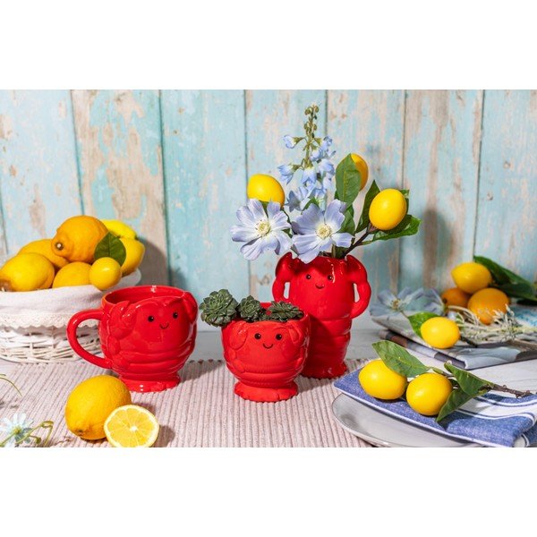 Iš keramikos gėlių vazono dangtelis ø 10 cm Lobster – Sass & Belle-image-3