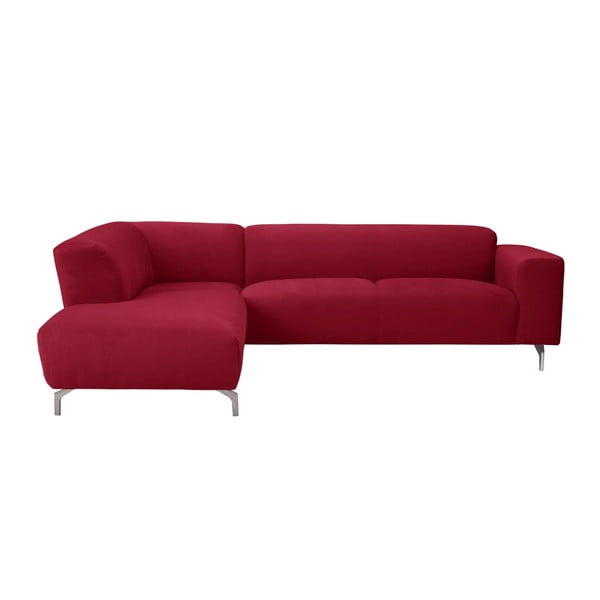 Raudona kampinė sofa "Windsor & Co Sofas Orion", kairysis kampas