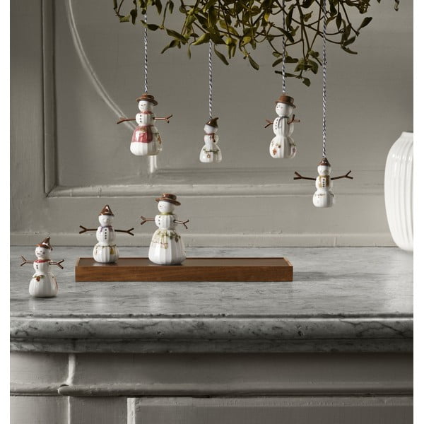 Iš porceliano dažyta rankomis eglutės papuošimas ø 4 cm Hammershøi Snowman – Kähler Design-image-1