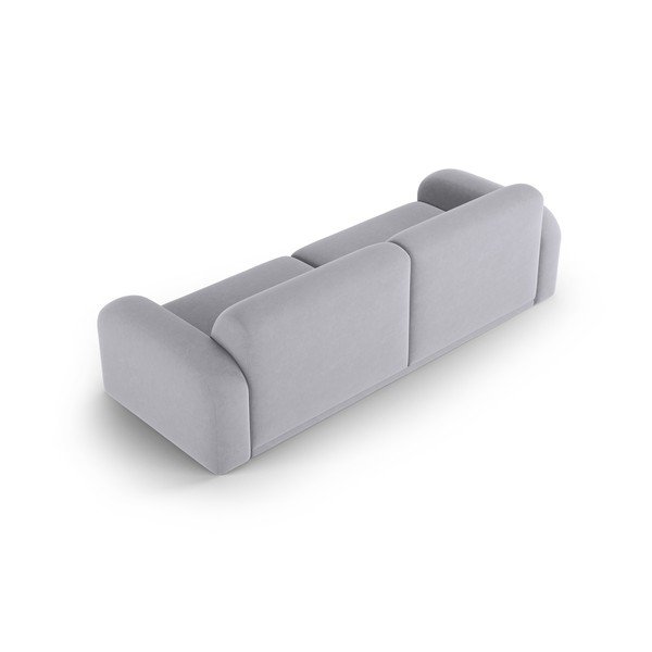 Iš velveto sofa šviesiai pilkos spalvos 242 cm Erin – Micadoni Home-image-4