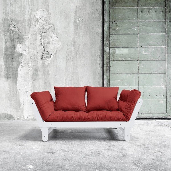 Sofa lova "Karup Beat White/Passion Red