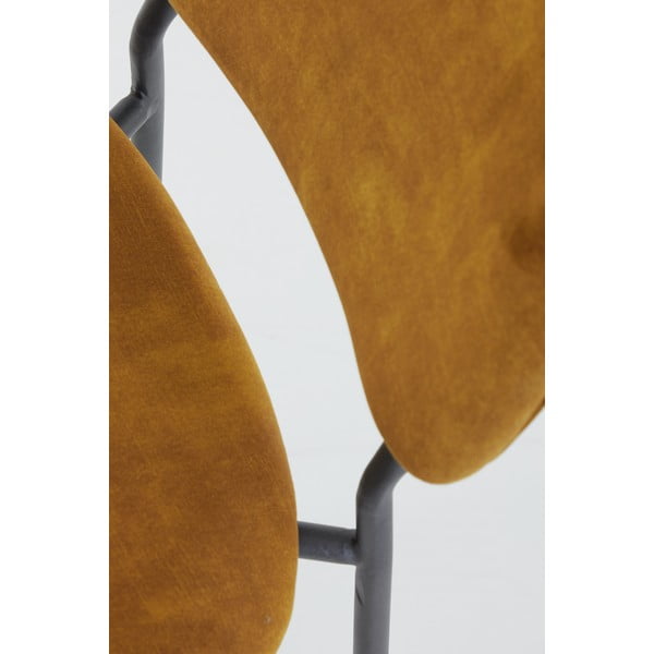 92 cm ilgio garstyčių spalvos aksominė baro kėdė Emma - Light & Living-image-1