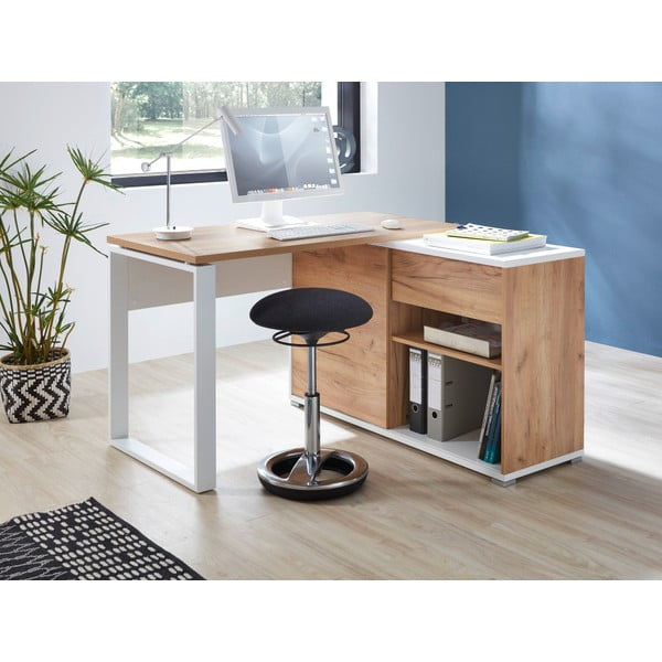 Darboo stalas su ąžuoline apdaila 120x117 cm Lioni - Germania-image-2