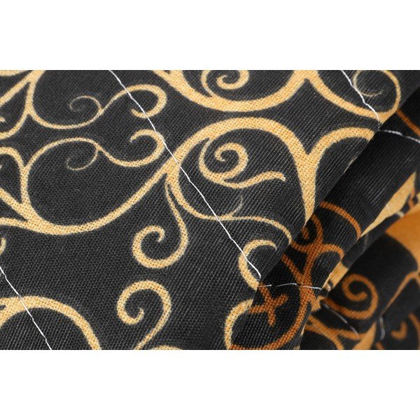 Dygsniuota lovatiesė su 2 pagalvių užvalkalais Eponj Home Şehri-Ala Gold, 200 x 220 cm-image-1