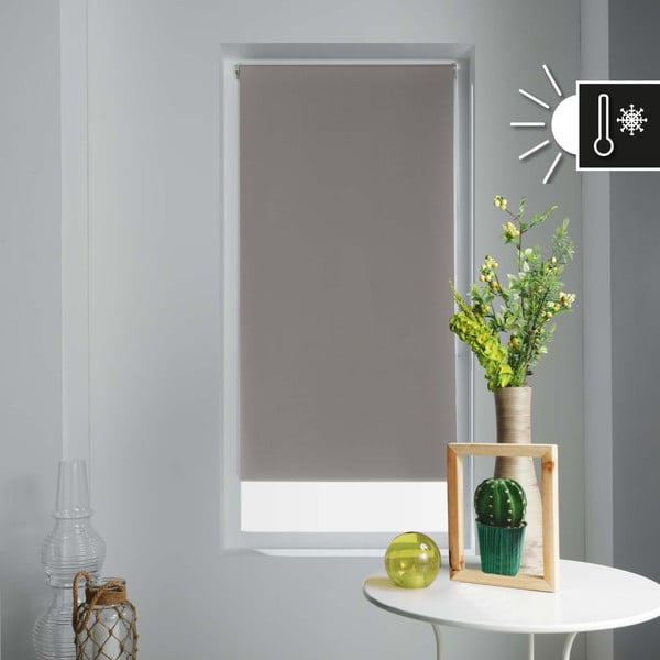 Roletai iš tekstilės šviesiai rudos spalvos 90x180 cm Occult – douceur d'intérieur-image-2