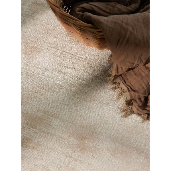 Rankų darbo dramblio kaulo spalvos iš viskozės kilimas 80x150 cm Noemi – Vikosa-image-3