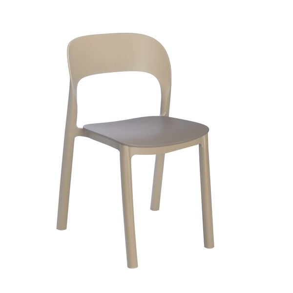 4 smėlio rudos spalvos kėdžių su rudomis sėdynėmis rinkinys "Resol Ona