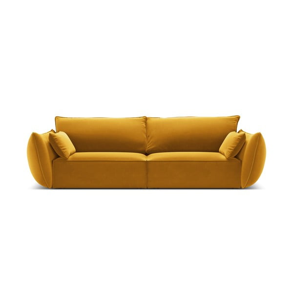 Garstyčių spalvos iš velveto sofa 208 cm Vanda – Mazzini Sofas