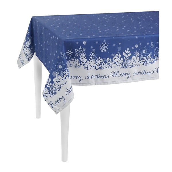 Mėlyna staltiesė su kalėdiniu motyvu Mike & Co. NEW YORK Honey, 140 x 180 cm