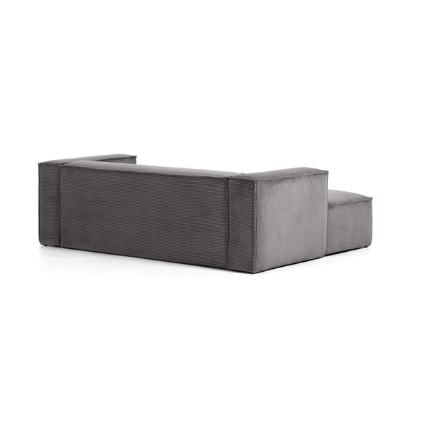 Pilka velvetinė kampinė sofa (kairysis kampas) Blok - Kave Home-image-3