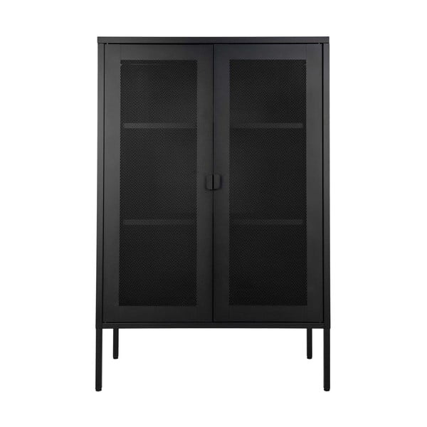 Iš metalo vitrina juodos spalvos 80x120 cm Melbourne – House Nordic-image-1