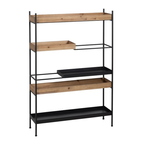 Iš metalo pastatoma lentyna juodos spalvos 85x130 cm – Ixia