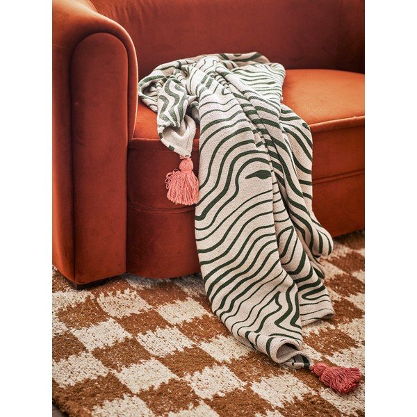 Iš medvilnės mišinio antklodė ir pledas 130x160 cm Woodsby – Bloomingville-image-1