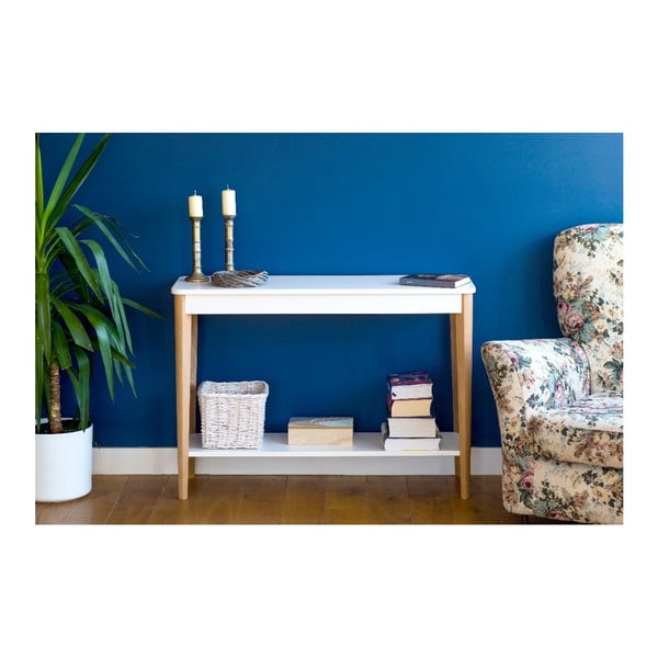 Baltas Ragaba Ashme konsolinis staliukas, plotis 105 cm-image-1