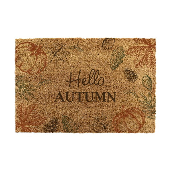 Iš kokoso pluošto grindų kilimėlis 40x60 cm Hello Autumn – Artsy Doormats