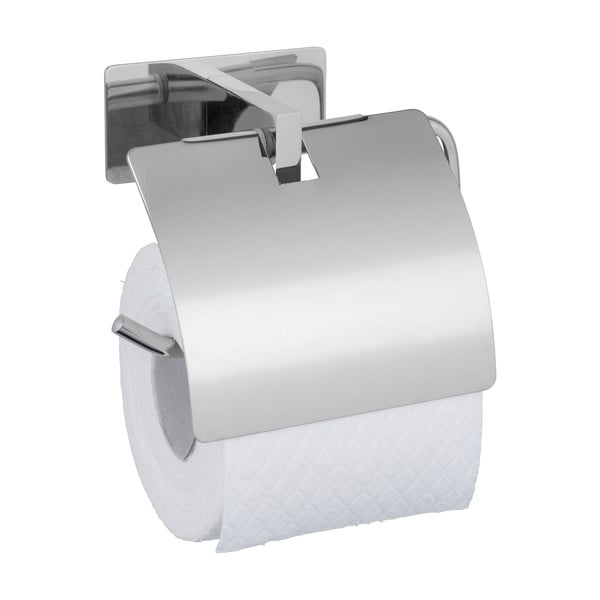Klijuojamas iš nerūdijančio plieno laikiklis tualetiniam popieriui blizgios sidabrinės spalvos Genova – Wenko-image-3