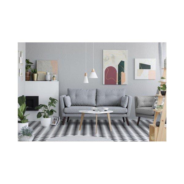 Šviesiai pilka 3 vietų sofa Mazzini Sofos Elena-image-1
