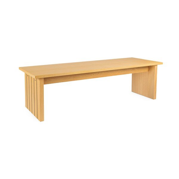 Kavos staliukas su natūralios spalvos ąžuolo dekoro stalviršiu 60x120 cm Stripe - Woodman-image-4