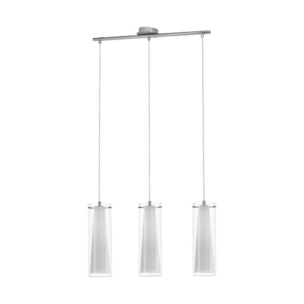 Kabantis šviestuvas sidabrinės spalvos su stiklo gaubtu PINTO – EGLO