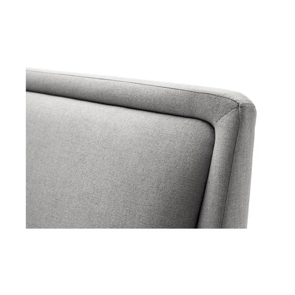 Šviesiai pilkos spalvos dvigulė lova audiniu dengta be grotelių 160x200 cm Frieda – Meise Möbel-image-1