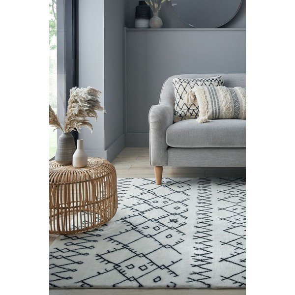 Skalbiamas kilimas baltos spalvos 120x170 cm Adil – Flair Rugs-image-1