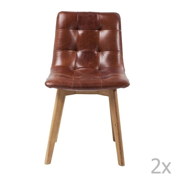 2 kėdžių su odine sėdyne rinkinys "Kare Design Moritz