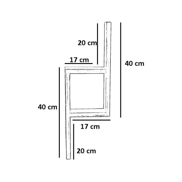 Iš kėnio masyvo kelių aukštų sieninė lentyna natūralios spalvos 17 cm Linn – Kalune Design-image-4