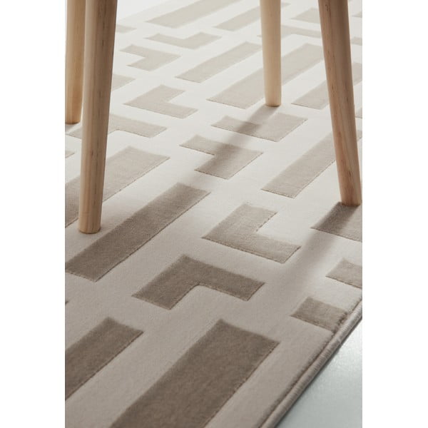 Kilimas pilkos spalvos/kreminės spalvos 80x240 cm Perles Onyx – Elle Decoration-image-4