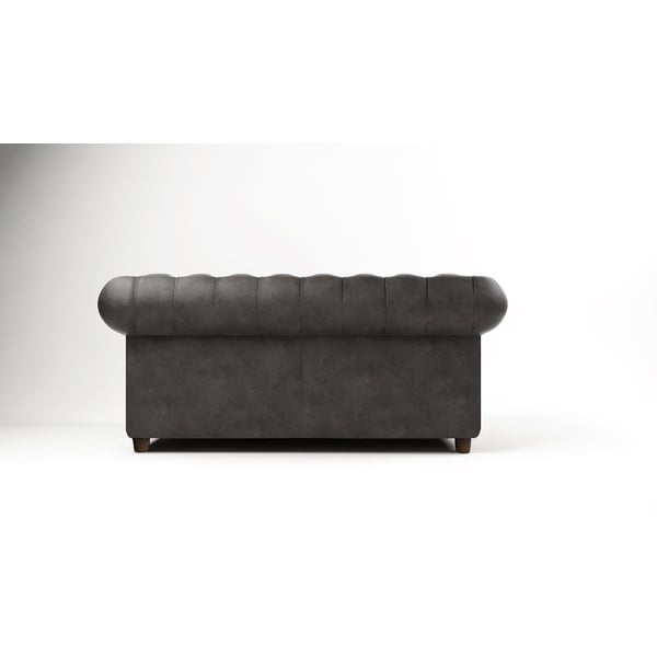 Antracito spalvos aksomo sofa 184 cm Cambridge - Ropez-image-2