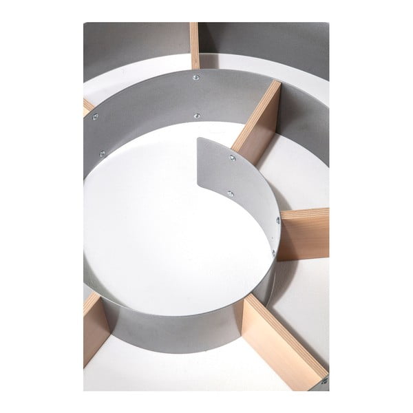 Pilka sieninė knygų spinta "Kare Design Snail-image-4