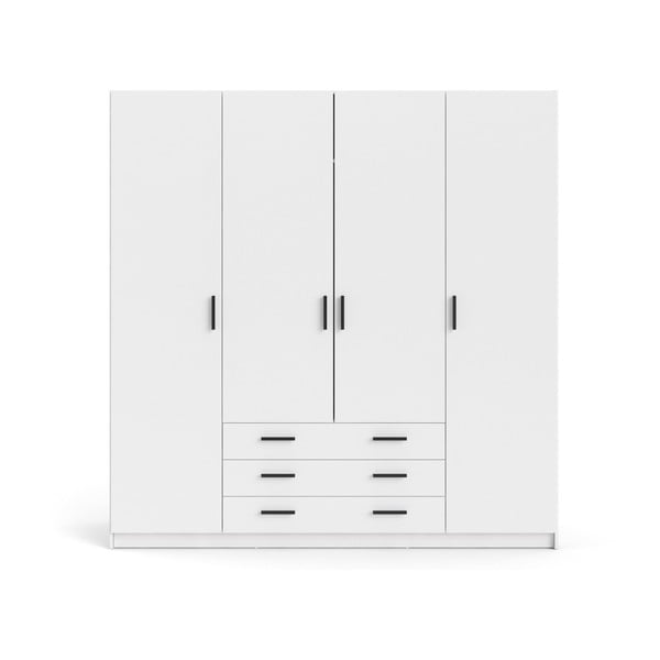 Drabužių spinta baltos spalvos 196x200 cm Sprint – Tvilum