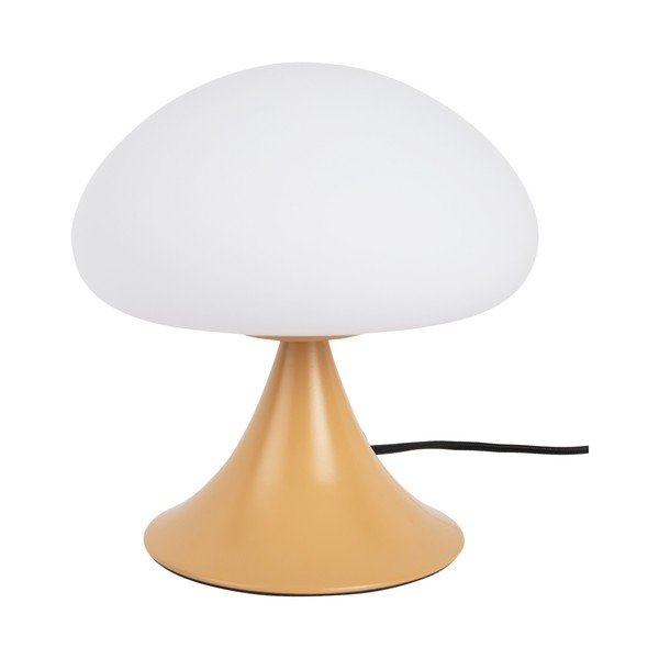 Ochros spalvos iš metalo stalinis šviestuvas (aukštis 21 cm) su stiklo gaubtu Hongo – Leitmotiv