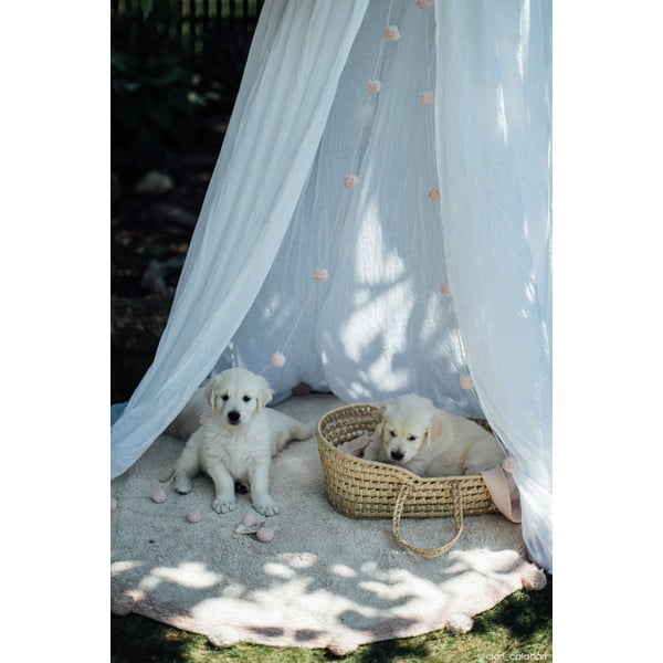 Skalbiamas/rankų darbo iš medvilnės vaikiškas kilimas kreminės spalvos ø120 cm Bubbly Vintage Nude – Lorena Canals-image-1