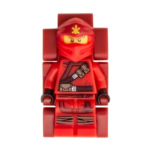 Raudonas rankinis laikrodis su sulankstomu dirželiu ir minifigūrėle LEGO® NINJAGO Kai-image-3