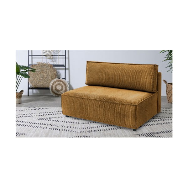 Modulinė sofa garstyčių spalvos iš kordinio velveto (modulinė) Nihad modular – Bobochic Paris-image-1