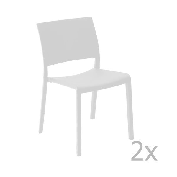 2 baltų sodo valgomojo kėdžių rinkinys "Resol Fiona