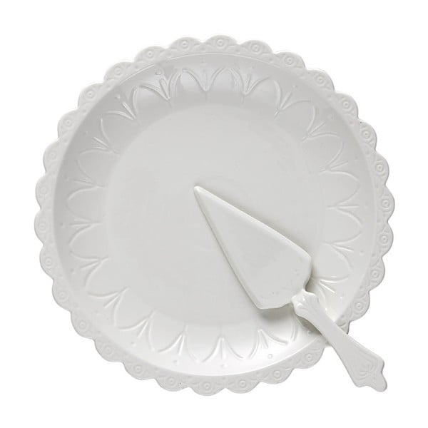 "Ladelle Bake" baltos spalvos torto formos ir šaukštelių rinkinys