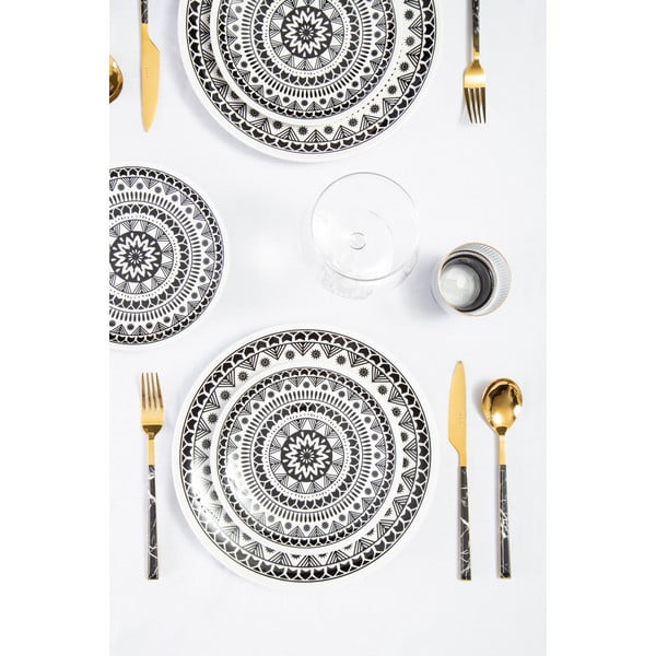 Plieniniai stalo įrankiai juodos spalvos/auksinės spalvos 16 vnt. Avie – Premier Housewares-image-4