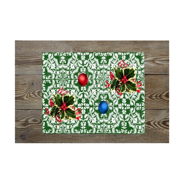 2 stačiakampių padėkliukų rinkinys Crido Consulting Festive Mosaic, 40 x 30 cm-image-1