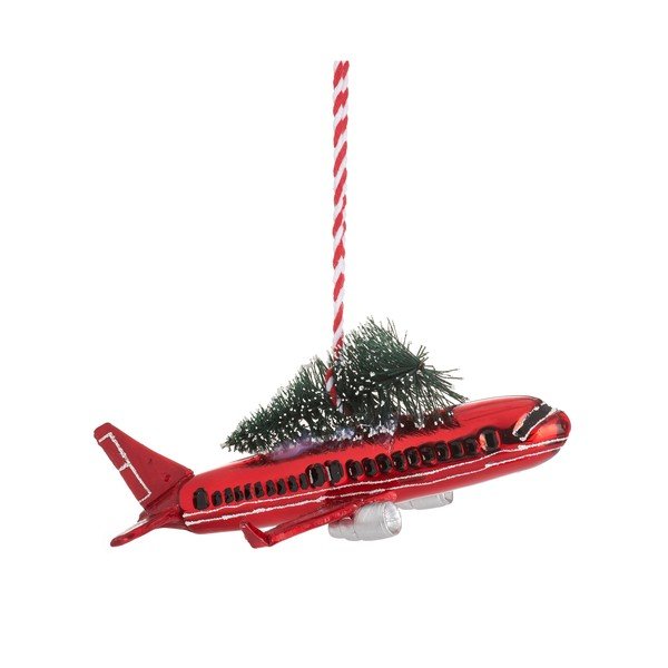 Rankų darbo eglutės papuošimas 5,5 cm Airplane – Sass & Belle