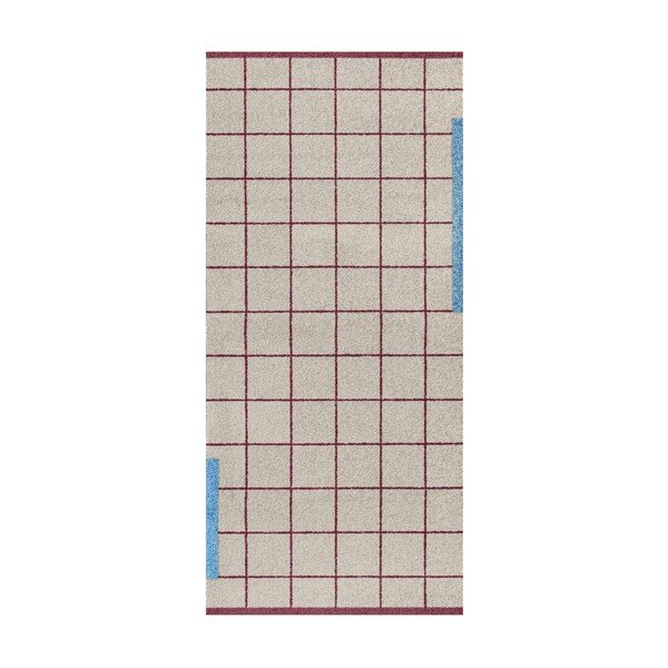 Bordo spalvos/pilkos spalvos kilimas 70x150 cm Network – Mette Ditmer Denmark
