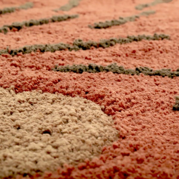 Skalbiamas/rankų darbo iš medvilnės vaikiškas kilimas raudonos plytų spalvos/smėlio spalvos 80x120 cm Ollen – Nattiot-image-3