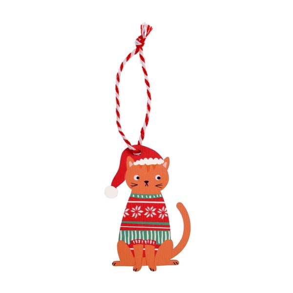 Iš medienos eglutės papuošimas 5 cm Ginger Cat – Rex London-image-3