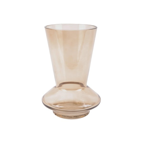Smėlio rudos spalvos stiklo vaza PT LIVING Glow, aukštis 17,5 cm