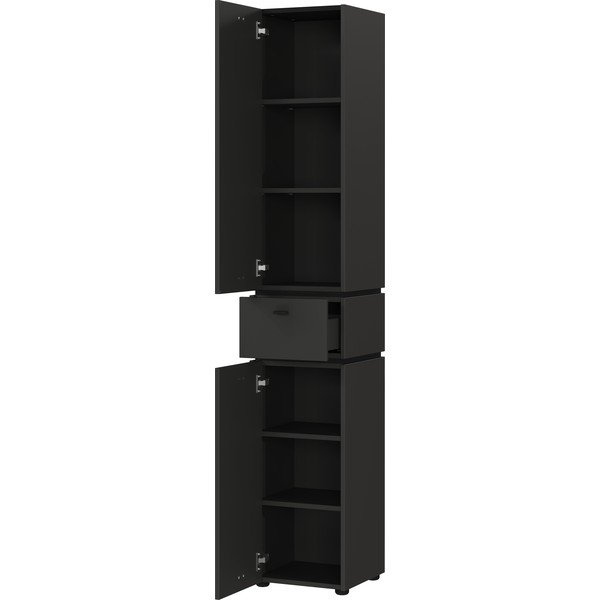 Antracito spalvos aukšta vonios kambario spintelė 34x189 cm Modesto - Germania-image-2