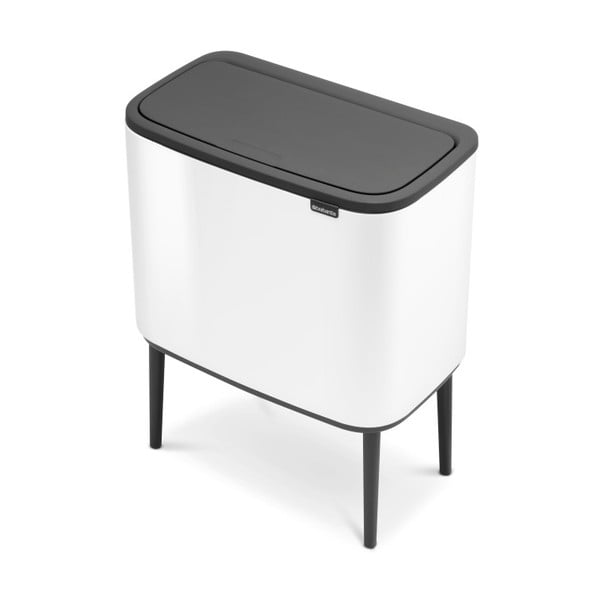 Iš plieno šiukšliadėžė baltos spalvos rūšiavimui/galima atidaryti palietus 34 l Bo Touch Bin – Brabantia-image-4