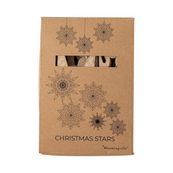 Iš popieriaus kalėdinės pakabinamos dekoracijos 6 vnt. Star – Bloomingville-image-2