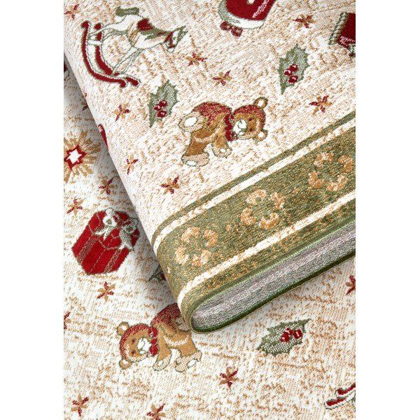 Iš medvilnės mišinio kilimas žalios spalvos su Kalėdų motyvu 160x230 cm Toy's Delight Green Christmas – Villeroy&Boch-image-4
