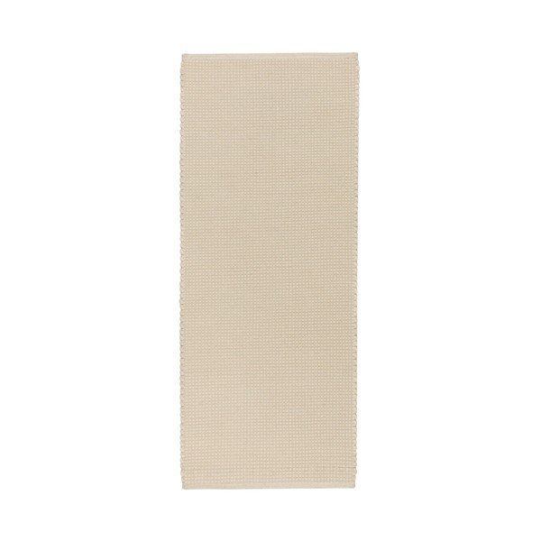 Rankų darbo smėlio spalvos iš vilnos kilimas 80x170 cm Talo – noo.ma